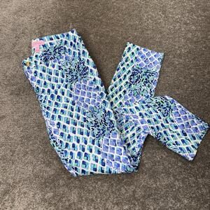 Lilly Pulitzer Kelly Alotta Colada Ankle Pants‎ Stretch Slim Leg Size 00